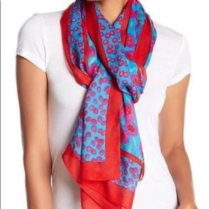NWT Kate Spade Floral Silk Blend Oblong Scarf